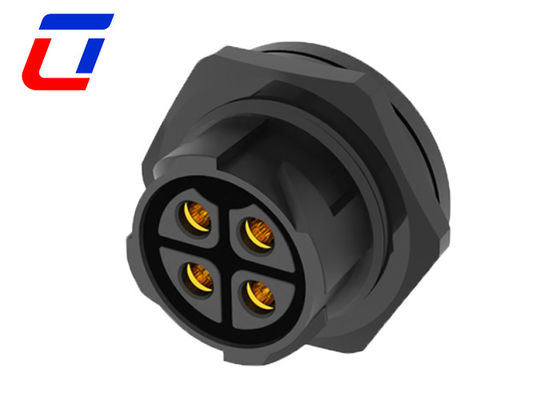 Conector de 4 pines à prova d'água de macho para fêmea Conector de montagem de painel circular IP67