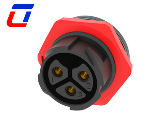 50A 3 pin Wire à prova d'água para a placa de conector macho e fêmea M25 Push Locking