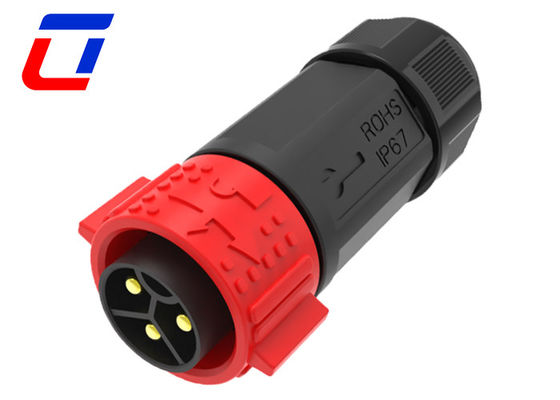 50A 3 pin Wire à prova d'água para a placa de conector macho e fêmea M25 Push Locking