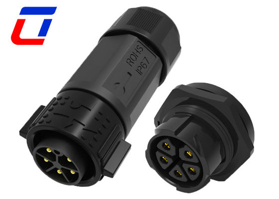 Conector de 5 pines macho e fêmea à prova d'água IP67 30A