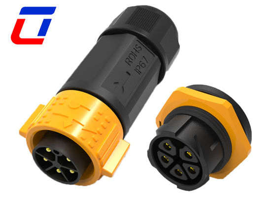 Conector de cabo de alta corrente de 5 pines para a placa IP67 30A Conector de cabo plug and socket