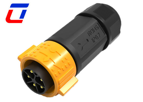 Conector de cabo de alta corrente de 5 pines para a placa IP67 30A Conector de cabo plug and socket