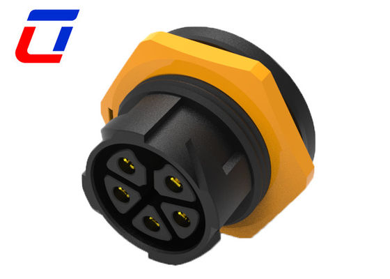 Conector de cabo de alta corrente de 5 pines para a placa IP67 30A Conector de cabo plug and socket