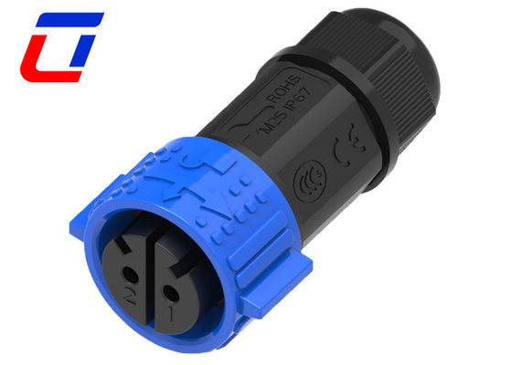 Conector de energia à prova d'água de corrente nominal alta 2 pines Conector de cabo 50A