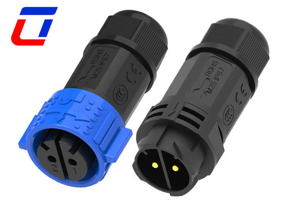 Conector de energia à prova d'água de corrente nominal alta 2 pines Conector de cabo 50A