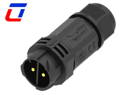 Conector de energia à prova d'água de corrente nominal alta 2 pines Conector de cabo 50A