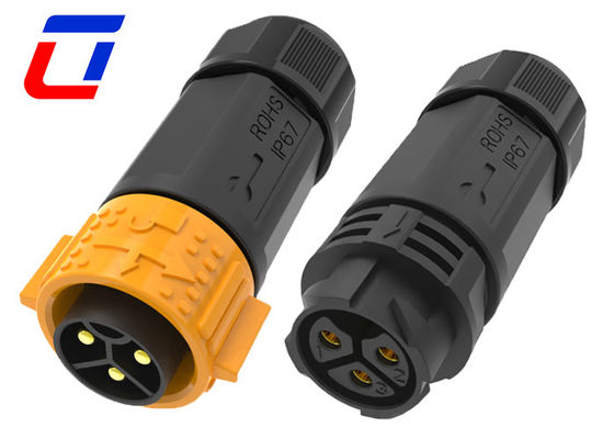 Conector de energia à prova d'água de 3 pines 50A de tipo macho para fêmea