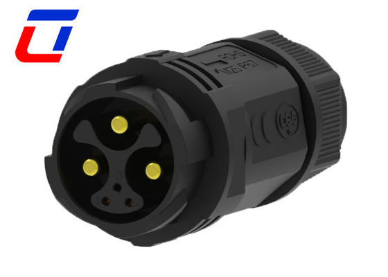 M25 3 Pin 50A Conector de energia à prova d'água Push Lock Conectores de energia à prova d'água