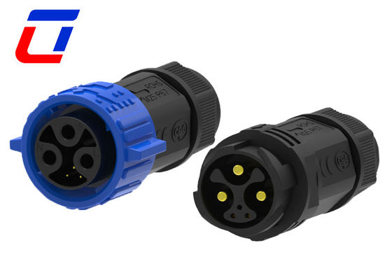 M25 3 Pin 50A Conector de energia à prova d'água Push Lock Conectores de energia à prova d'água