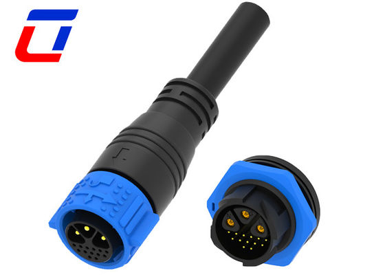 16 pin auto-bloqueio IP67 conector de energia 3 pin macho conector de cabo de energia à prova d'água