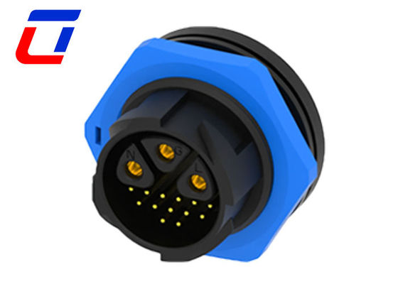 30A Conector de cabo à prova d'água de 3 pinos IP67 Estrutura multi-núcleo de auto-bloqueio de 16 pinos