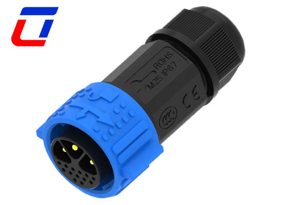 30A Conector de cabo à prova d'água de 3 pinos IP67 Estrutura multi-núcleo de auto-bloqueio de 16 pinos