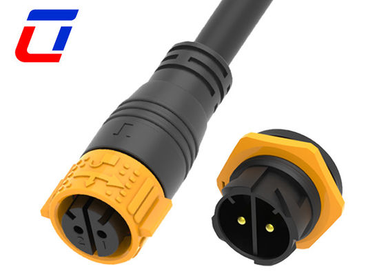 50A Conector de cabo moldado feminino de bloqueio rápido 2 pines Conector de painel à prova d'água masculino