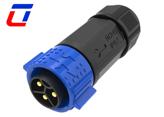 50A Conector masculino-feminino à prova d'água 3 pines Conector de alimentação circular para 16mm OD