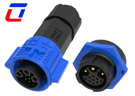 Conectores multi-pins à prova d'água 300V 3 de potência feminina 9 de sinal masculino