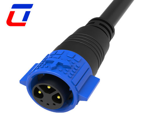 Conector à prova d'água de 15A 300V, preto, com múltiplos pinos