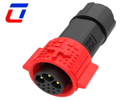 3 9 Pin Plug Socket Conector circular à prova d'água IP67 Conexão de dados e energia