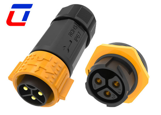 50A Conector à prova d'água exterior IP67 600V 3 pin Conector homem para mulher