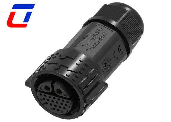 Conector de cabo de dados à prova d'água de 30A DC IP67 20 pin Self Locking Multi Core Structure