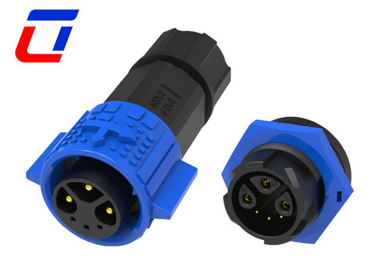 M19 Conector à prova d'água exterior revestido de ouro 3+3 Pin UL Conectores de cabo IP