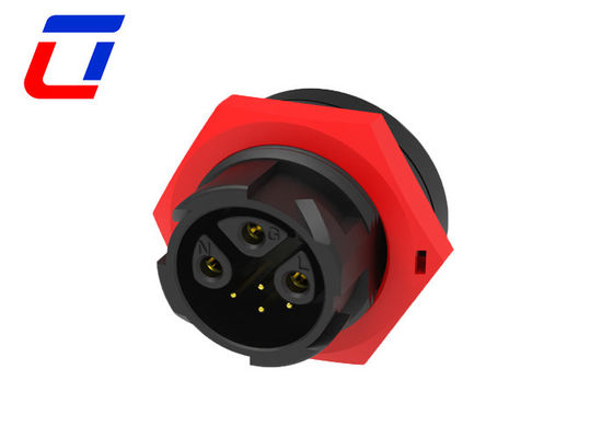 Conector à prova d'água IP67 de 300V, 3 pines de energia masculina, 4 pines de sinal feminino