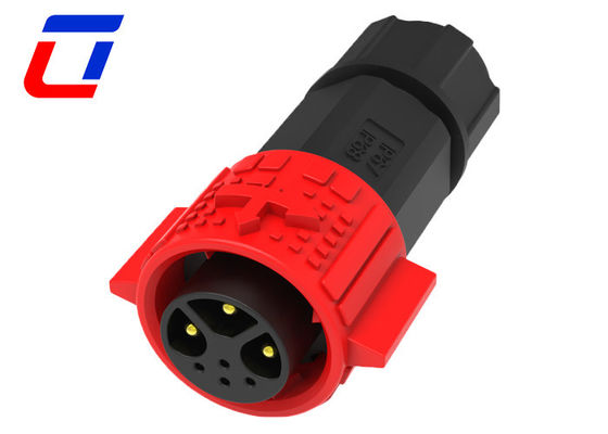 Conector à prova d'água IP67 de 300V, 3 pines de energia masculina, 4 pines de sinal feminino