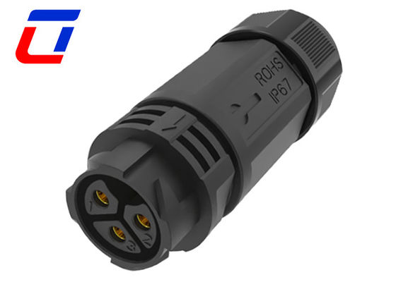 50A 300V Conector de cabo de 3 fases à prova d'água Conector de terminal de parafuso de 3 pinos