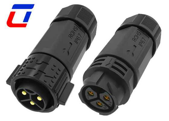 50A 300V Conector de cabo de 3 fases à prova d'água Conector de terminal de parafuso de 3 pinos