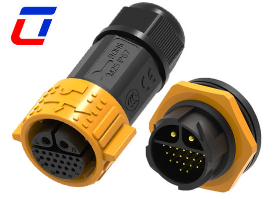 Conector de cabo à prova d'água de 2 pines para energia 20 pines para conectores de cabo elétrico ao ar livre