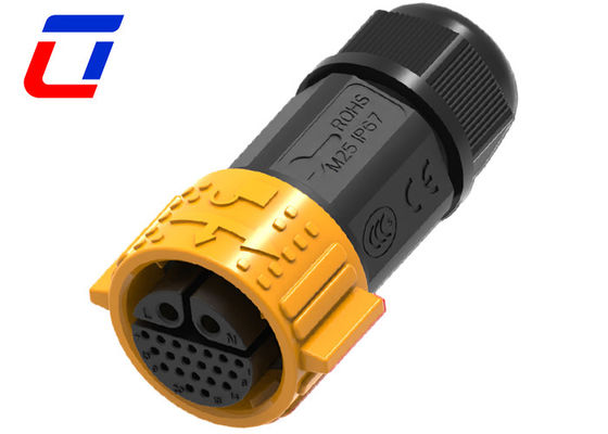Conector de cabo à prova d'água de 2 pines para energia 20 pines para conectores de cabo elétrico ao ar livre