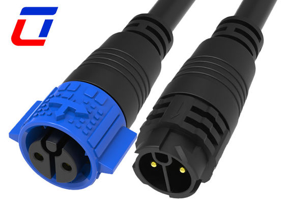 M19 Conector de cabo à prova d'água de calibre 12 de 2 pines, conector masculino-feminino