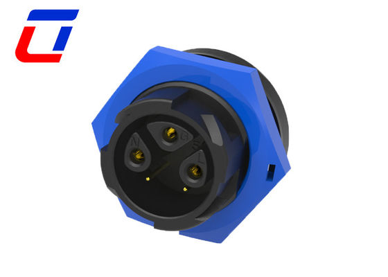Conector de cabo à prova d'água de baixa tensão de 3 pinos 3+2 M19 Conector montado em painel IP67