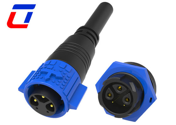Conector de cabo à prova d'água de baixa tensão de 3 pinos 3+2 M19 Conector montado em painel IP67