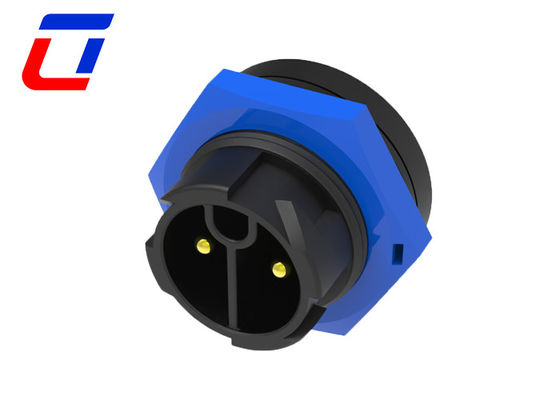 Blue Black Waterproof 2 Pin LED Light Connector Conector de energia de fio para a placa
