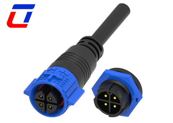 Conector à prova d'água de LED de 4 pinos de cabos femininos
