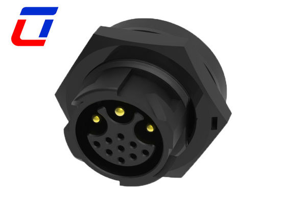 Conector LED à prova d'água de 12 pinos 3 Conectores de parede à prova d'água de 9 sinais