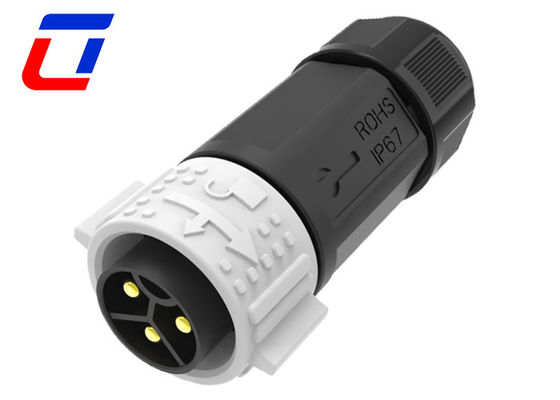 Conectores elétricos externos à prova d'água de 3 pines masculino-feminino de 3 fases M25 500V 50A