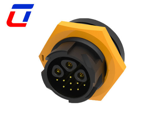 Sinal de alimentação Ip67 12 Pin Panel Mount Connector Waterproof 3+9 Pin Plug Socket