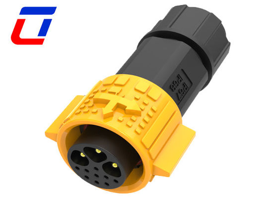 Sinal de alimentação Ip67 12 Pin Panel Mount Connector Waterproof 3+9 Pin Plug Socket