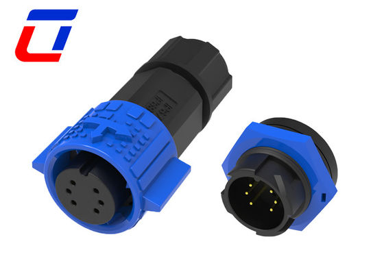 Conector de embraiagem de fio à prova d'água de 6 pines de libertação rápida, macho para fêmea 300V 5A