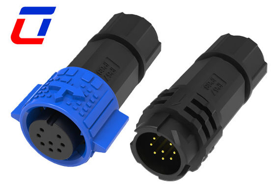 Conectores elétricos de 8 pines de fecho rápido e resistentes à água M19 sinal masculino feminino 300V