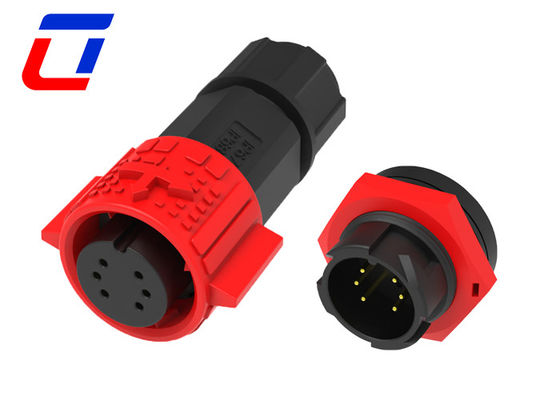 Push Locking 5A Conector à prova d'água 6 Pin Wire To Board Cable Plug Connector
