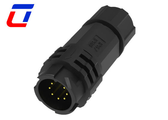 Push Locking Outdoor Waterproof Connector PA66 M19 IP67 Connector 7 Pin