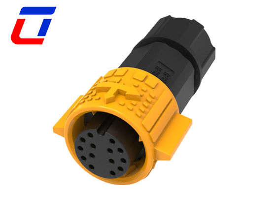 Conector à prova d'água externo de 14 pines de bloqueio por empurrão 300V para equipamentos elétricos
