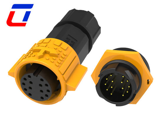 Conector à prova d'água externo de 14 pines de bloqueio por empurrão 300V para equipamentos elétricos