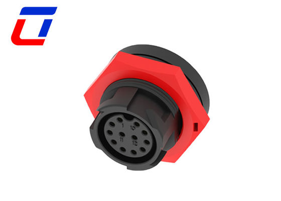 IP67 M19 Push Lcok 12 Pins Conector de dados à prova d'água de plástico PA66