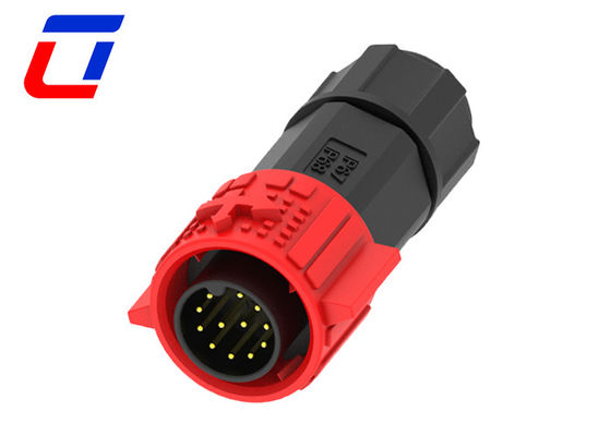 IP67 M19 Push Lcok 12 Pins Conector de dados à prova d'água de plástico PA66