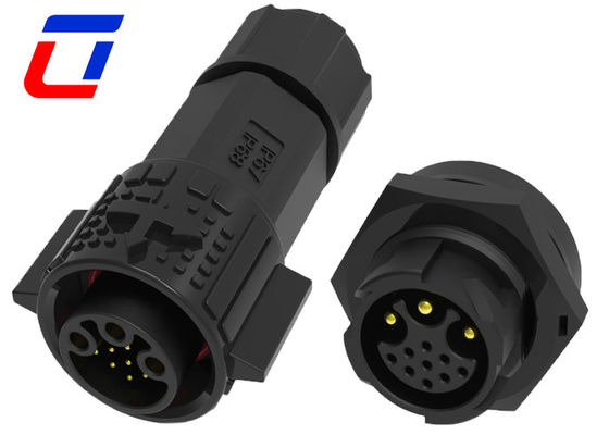 3 9 Pin IP67 Multi Pin Connector Tipos de Conexão de dados e energia à prova d'água