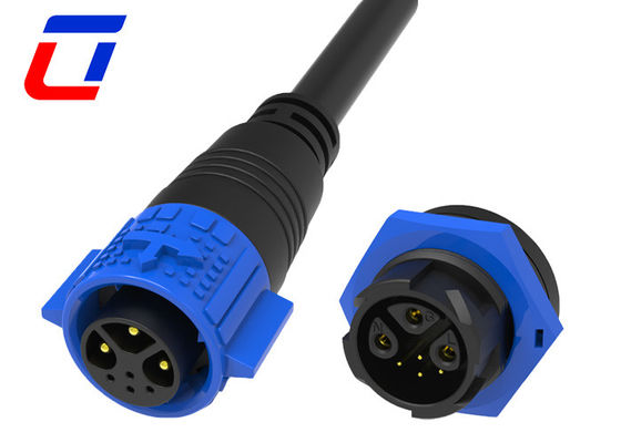 Push Lock Conector de cabo de dados à prova d'água 3 pin Power 4 pin Panel Mount Connector