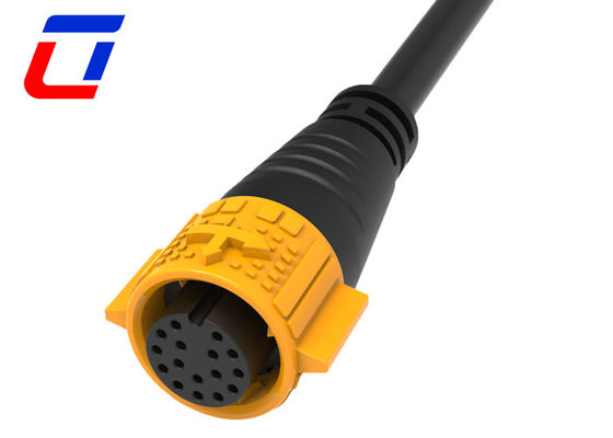 Conector de dados à prova d'água de 18 pines, montador de painel masculino, conector de cabo feminino IP67